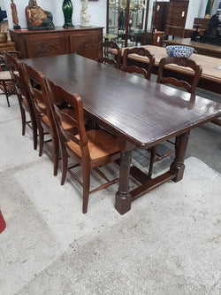 Late 20th Century French Oak Refectory Dining Table | Antique & Vintage | Moonee Ponds Antiques | Australia Wide Delivery