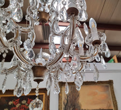 Sourced From France An Attractive Eight Arm French Crystal Chandelier | Antique & Vintage | Moonee Ponds Antiques | Australia Wide Delivery