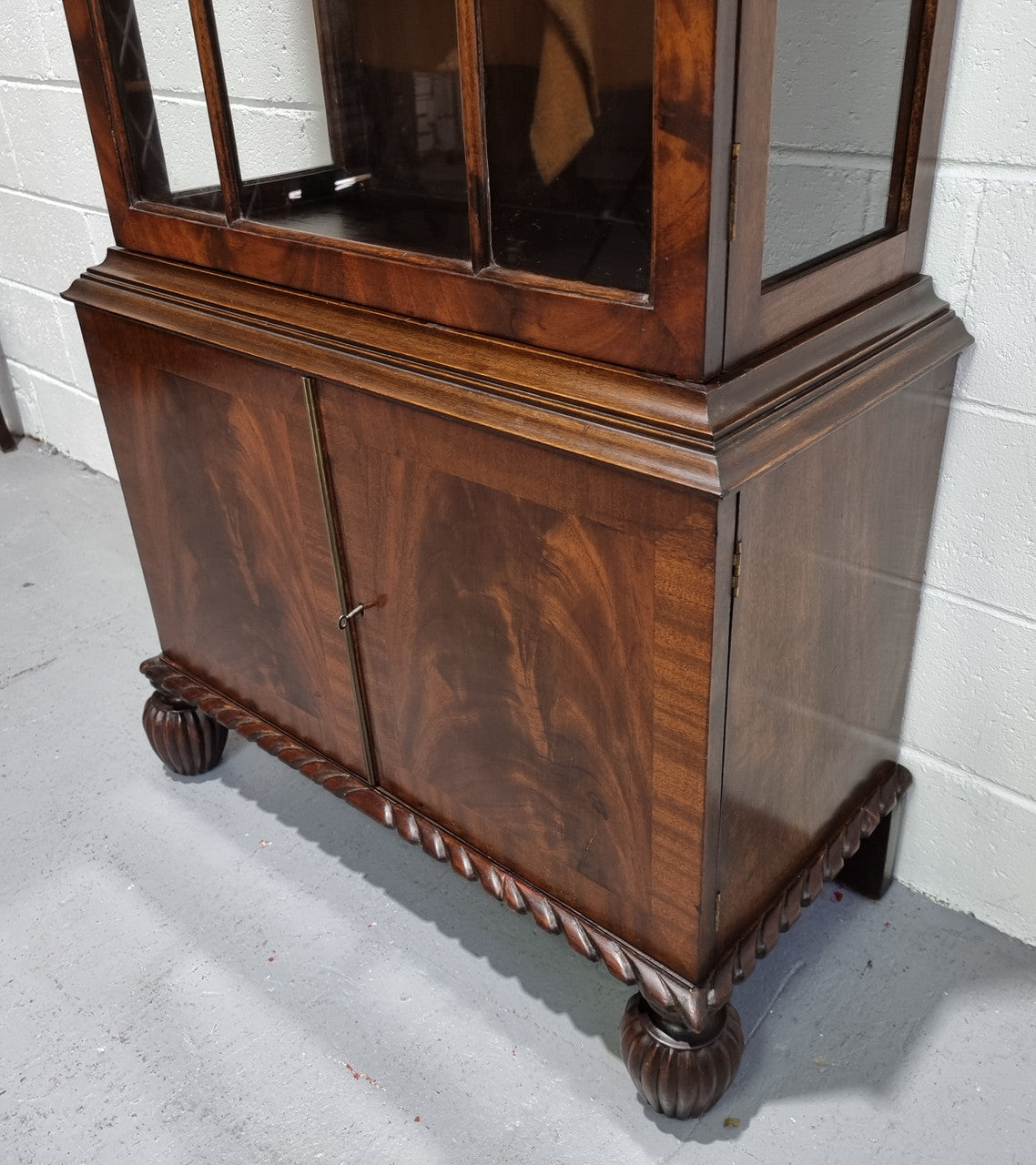 Antique Edwardian Walnut and Figured Walnut Display Cabinet | Antique & Vintage | Moonee Ponds Antiques | Australia Wide Delivery