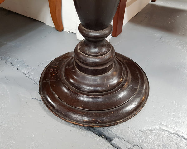 A Victorian round walnut barley twist pedestal/planter and in good original condition.