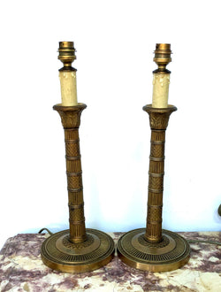 Pair of Stunning Bronze Gilt Lamp Bases | Antique & Vintage | Moonee Ponds Antiques | Australia Wide Delivery