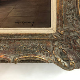 French Framed Original Oil On Canvas Signed