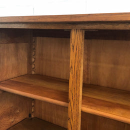 French Style Oak Open Bookcase
