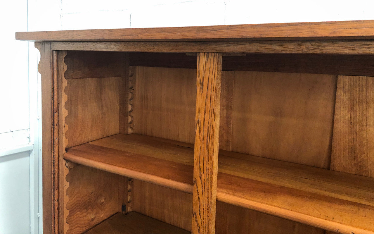 French Style Oak Open Bookcase