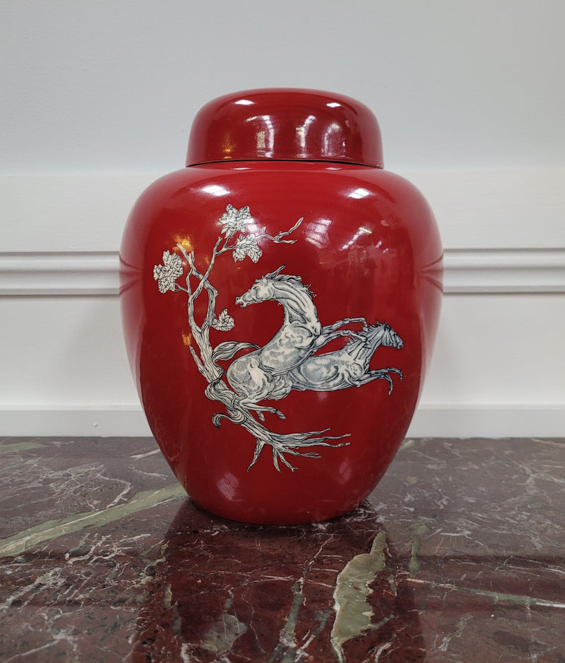 Crown Devon ginger jar “Pegasus Horse". Please view photos as they help form part of the description.