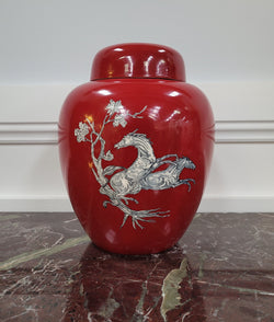 Crown Devon Ginger Jar “Pegasus Horse" | Antique & Vintage | Moonee Ponds Antiques | Australia Wide Delivery
