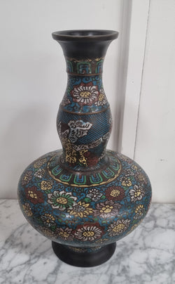 Pair of Early 19th Century Cloisonné Vases | Antique & Vintage | Moonee Ponds Antiques | Australia Wide Delivery