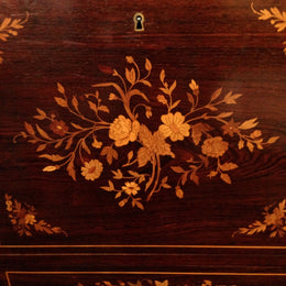 French Floral Marquetry Abattant