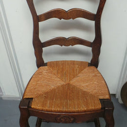 Set of Six French Ladder Back Chairs-2