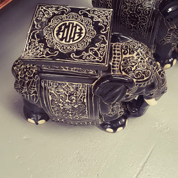 Vintage Chinese Elephant Planter Stand