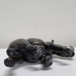 Vintage African Hand Carved Stone Rhino Sculpture
