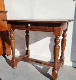 Rustic French Oak Desk with Single Drawer & Turned Legs | Antique & Vintage | Moonee Ponds Antiques | Australia Wide Delivery
