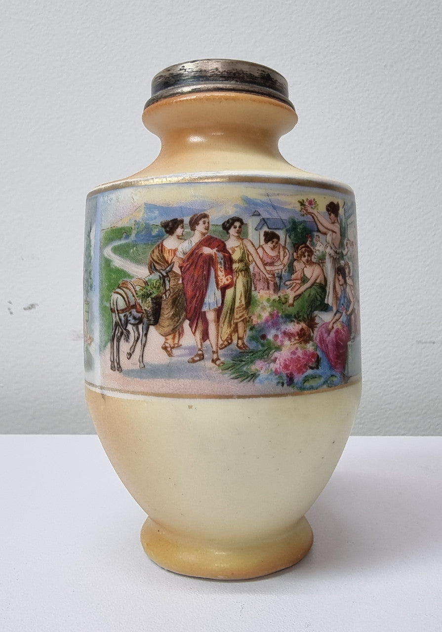 Antique Silver Top Vase