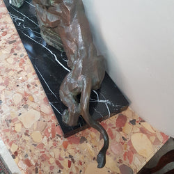 French Art Deco P. Berjean "chasse a la Lionne" Bronze | Antique & Vintage | Moonee Ponds Antiques | Australia Wide Delivery