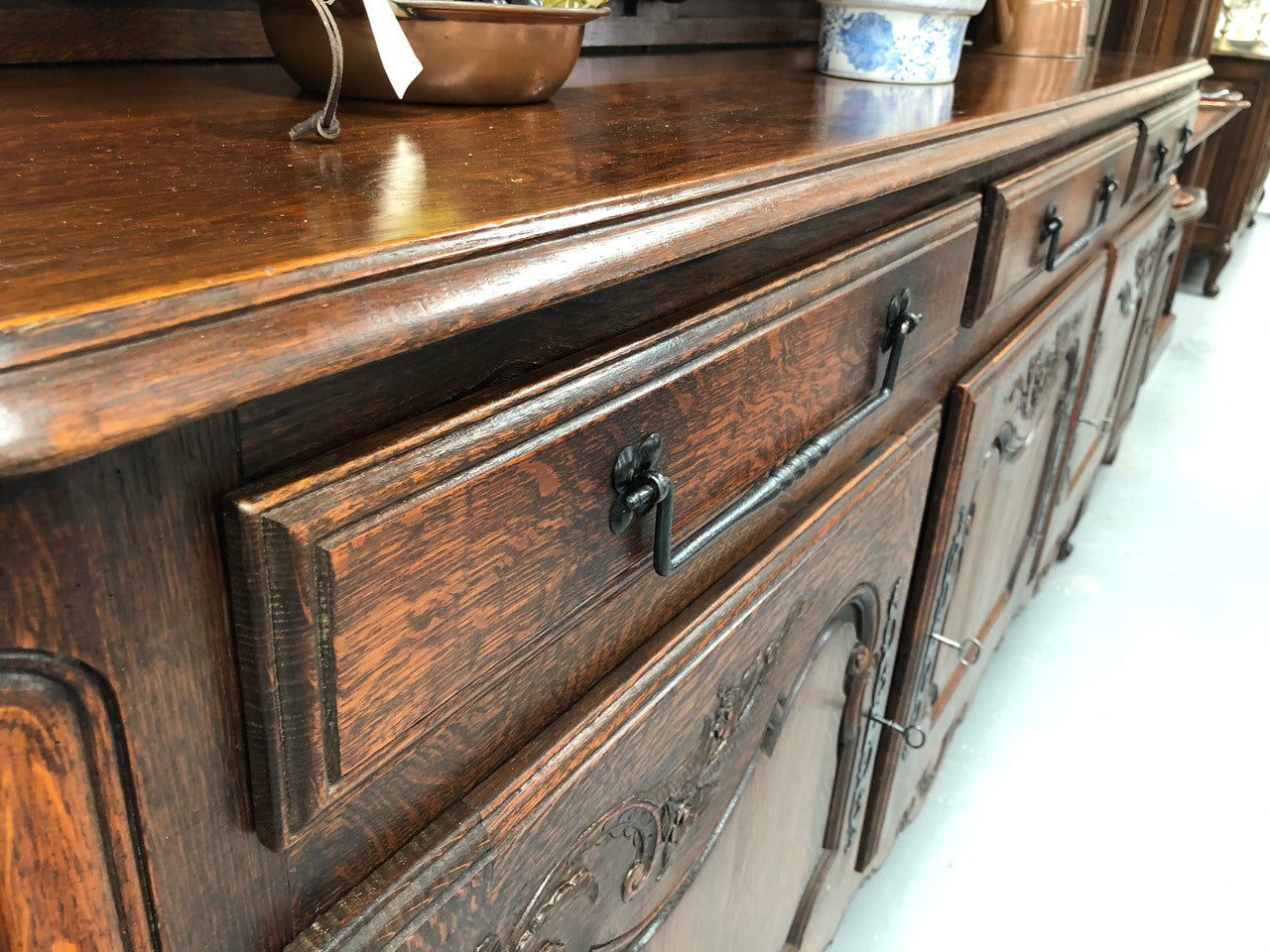 Grand 19th Century Oak French Kitchen Dresser | Antique & Vintage | Moonee Ponds Antiques | Australia Wide Delivery