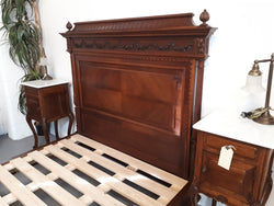 Henry II French Walnut 19th Century Queen Size bed | Antique & Vintage | Moonee Ponds Antiques | Australia Wide Delivery