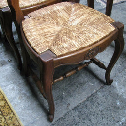 Set of 6 Solid French Oak Chairs-1