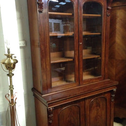 Victorian Flame Mahogany Bookcase