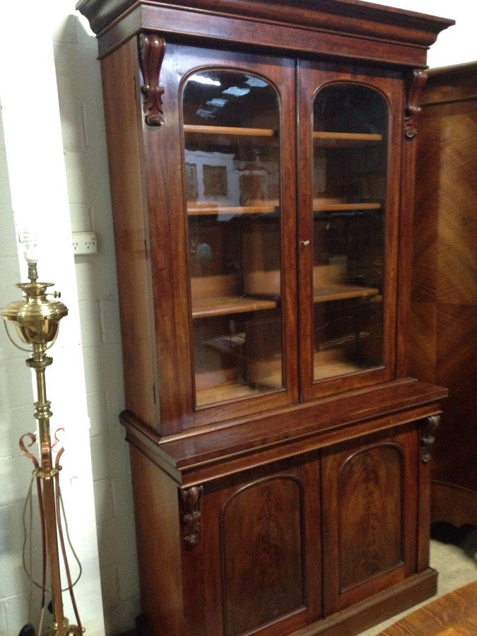 Victorian Flame Mahogany Bookcase