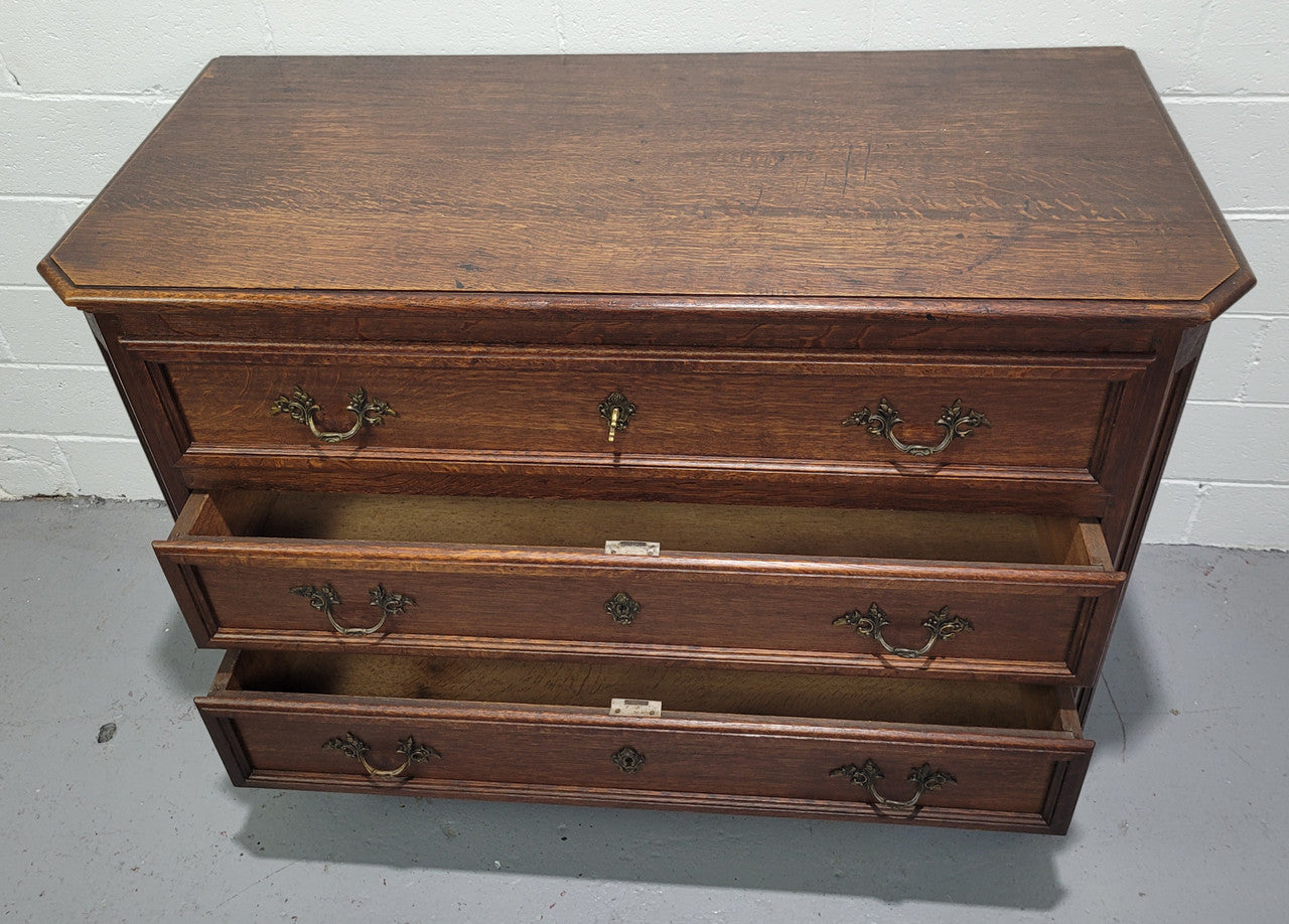 Solid Oak French 19th Century 3 Drawer Commode | Antique & Vintage | Moonee Ponds Antiques | Australia Wide Delivery
