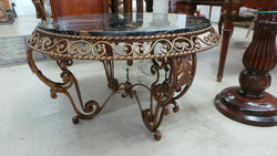 French Art Deco Portoro Marble Top Wrought Iron Coffee Table | Antique & Vintage | Moonee Ponds Antiques | Australia Wide Delivery