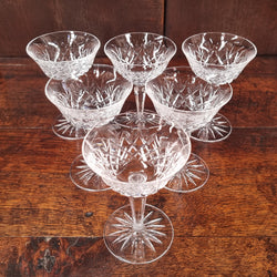 Set Of Six Crystal Sweet Glasses | Antique & Vintage | Moonee Ponds Antiques | Australia Wide Delivery