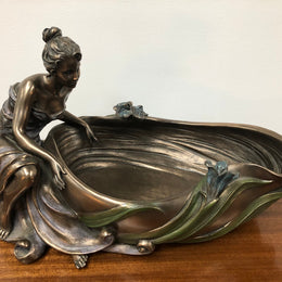 Reproduction Art Noveau Style Statue  Bowl