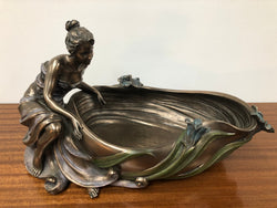 Reproduction Art Noveau Style Statue Bowl | Antique & Vintage | Moonee Ponds Antiques | Australia Wide Delivery