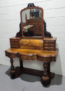 Elegant Victorian Figured Walnut Dressing Table | Antique & Vintage | Moonee Ponds Antiques | Australia Wide Delivery