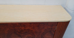 Beautiful Bespoke Art Deco Style Walnut & Mahogany Marble Top Buffet | Antique & Vintage | Moonee Ponds Antiques | Australia Wide Delivery