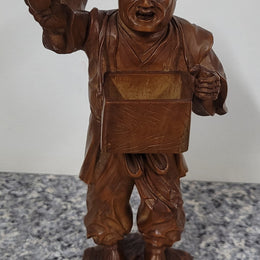 Exceptional Japanese Meiji period boxwood carving of a Peach Seller. Circa 1880's and it is signed to base. It is in good original condition, please view photos as they help form part of the description.