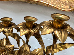 Fabulous & Highly Decorative Set Of Three French Brass Candelabras | Antique & Vintage | Moonee Ponds Antiques | Australia Wide Delivery