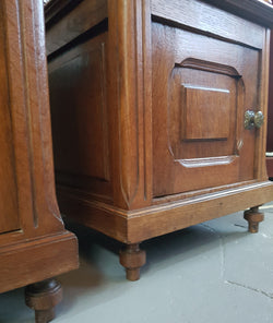Pair of French Oak Marble Top Bedside Cabinets | Antique & Vintage | Moonee Ponds Antiques | Australia Wide Delivery