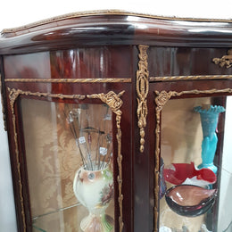 French Louis XV Style Mahogany Vitrine