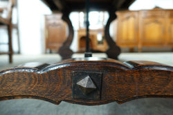 Large Parquetry Spanish Style French Oak Extension Table | Antique & Vintage | Moonee Ponds Antiques | Australia Wide Delivery