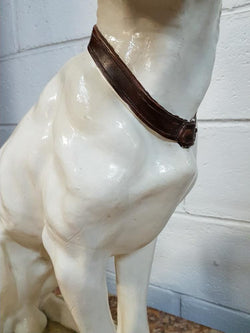 Large Antique Painted Terracotta Dog Statue | Antique & Vintage | Moonee Ponds Antiques | Australia Wide Delivery