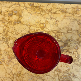 Fenton glass Ruby jug.