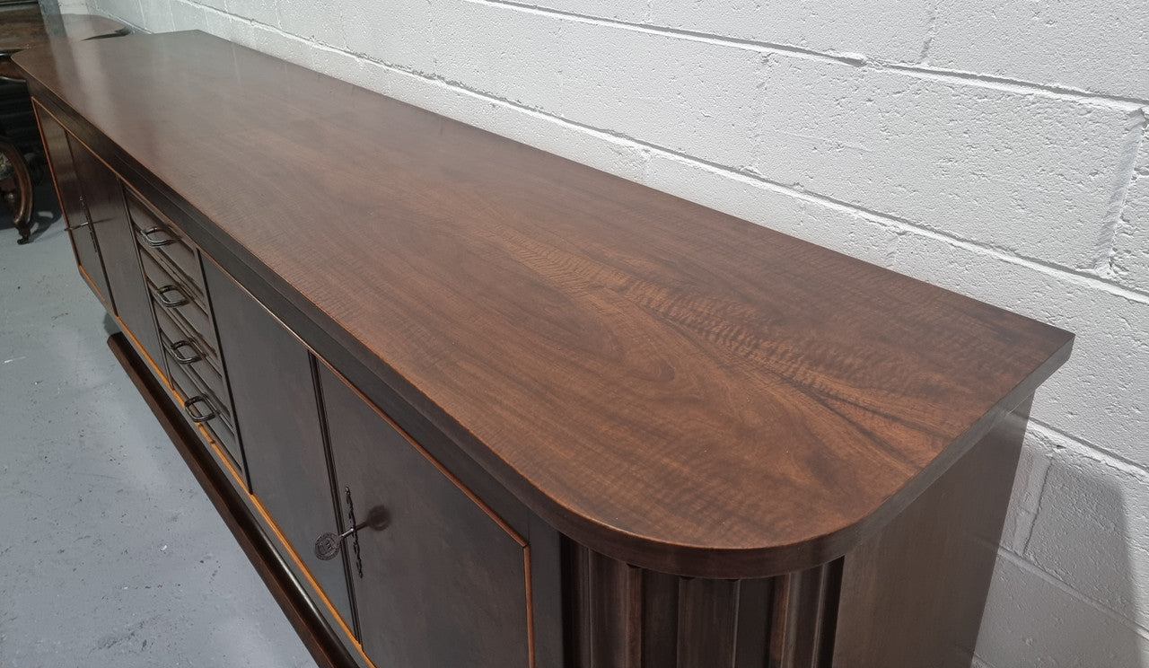 Amazing French Walnut Art deco Four Door Buffet | Antique & Vintage | Moonee Ponds Antiques | Australia Wide Delivery