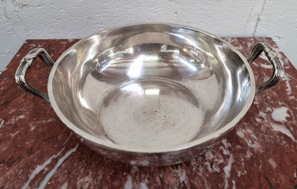 Beautiful and very rare Armand Frenais silver plate bowl. This piece is very heavy and high quality, early marks. In good original condition.