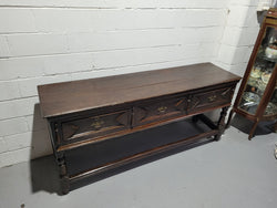 Early 19th Century Oak Three Drawer Dresser Base | Antique & Vintage | Moonee Ponds Antiques | Australia Wide Delivery