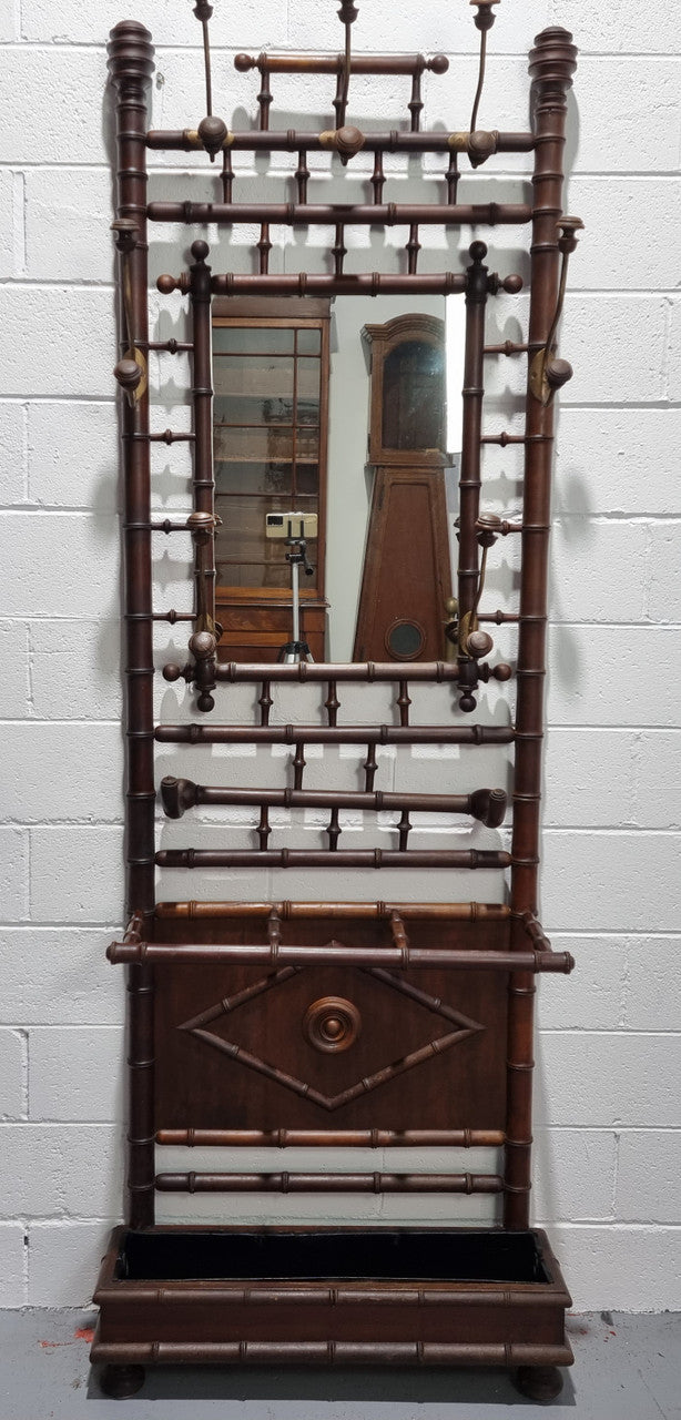 Stunning Antique French Faux Bamboo Hallstand