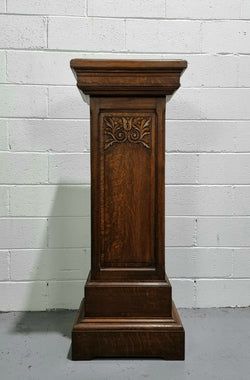 French Oak Henry II Style Pedestal with Carving to Trunk | Antique & Vintage | Moonee Ponds Antiques | Australia Wide Delivery