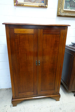 Blackwood Fiddleback Gentlemans Wardrobe-1 | Antique & Vintage | Moonee Ponds Antiques | Australia Wide Delivery