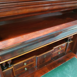 French Flame Mahogany Secretaire a Abattant
