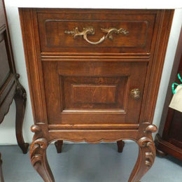 Pair of French Oak Bedside Cabinets-5
