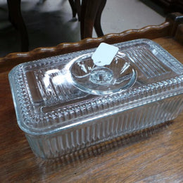Vintage glass storage container