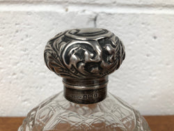 Edwardian Crystal & Silver Top Scent Bottle | Antique & Vintage | Moonee Ponds Antiques | Australia Wide Delivery