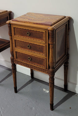 Impressive Pair Henry II Style Walnut Bedsides | Antique & Vintage | Moonee Ponds Antiques | Australia Wide Delivery