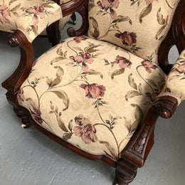 Matching Late Victorian Walnut Suite