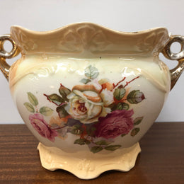Small Jardiniere With Stag And Roses